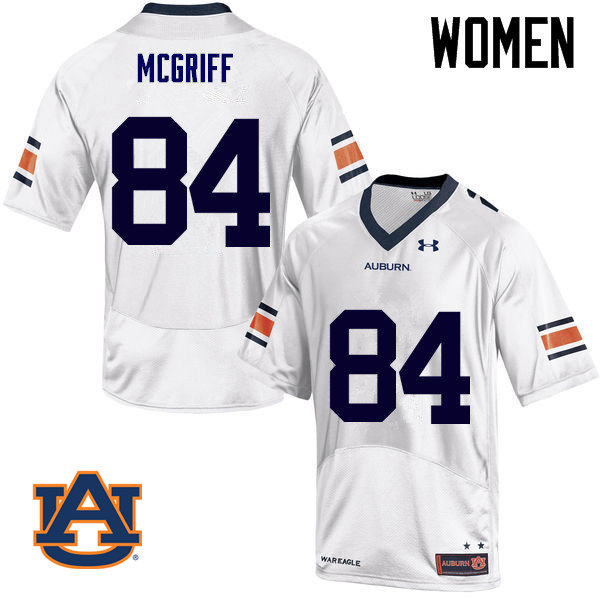 Women Auburn Tigers #84 Jaylen McGriff College Football Jerseys Sale-White
